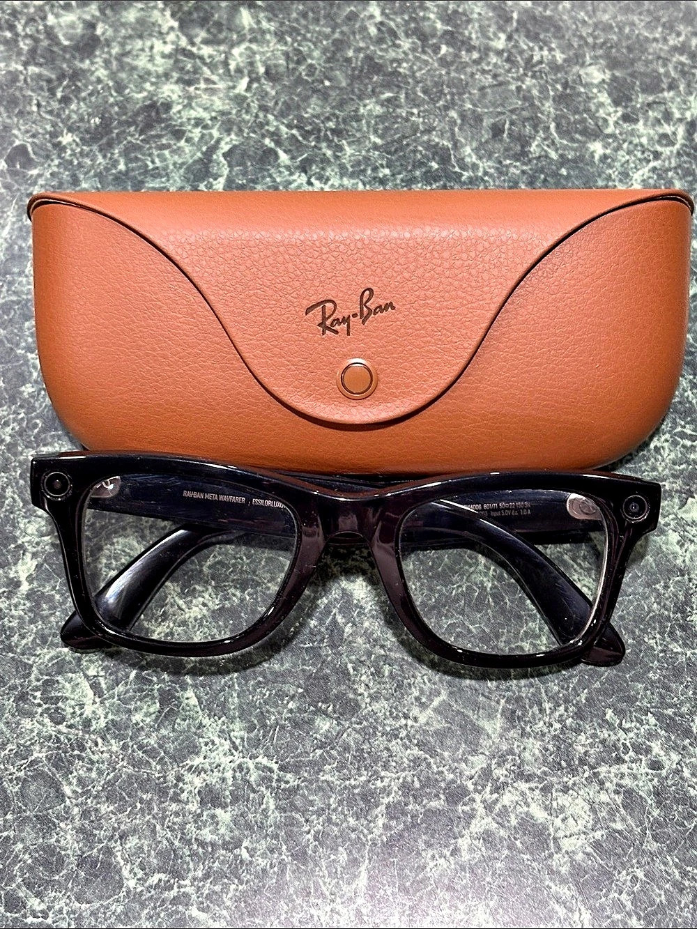 Glossy, Black Ray-Ban Meta Glasses with Case